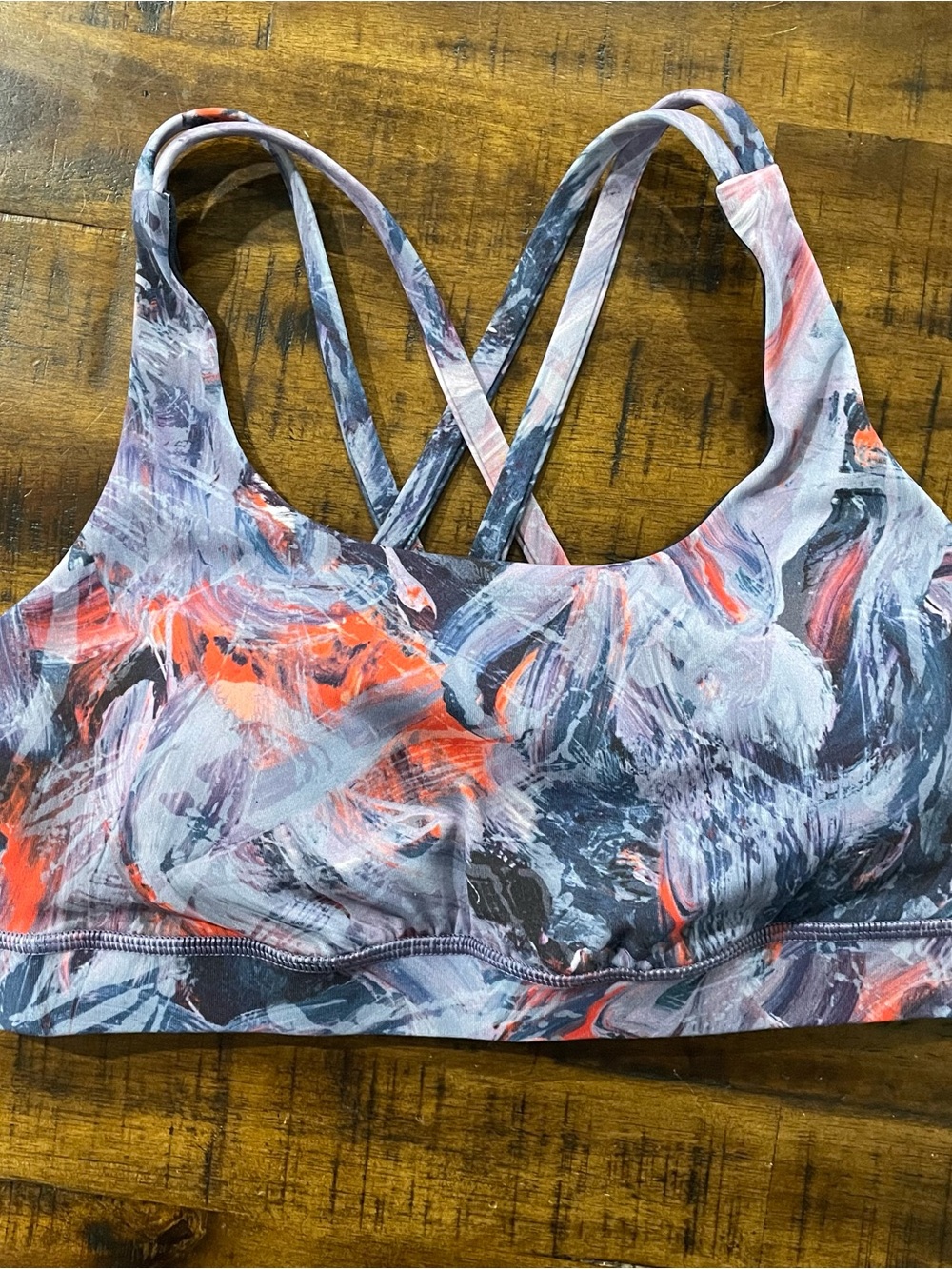 Lululemon Energy Bra Atmospheric Purple Multi Size 6